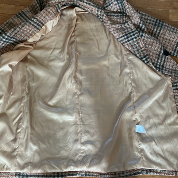 Wonderful Retro Plaid Wool-Blend Coat Size Small - Picture 9 of 16